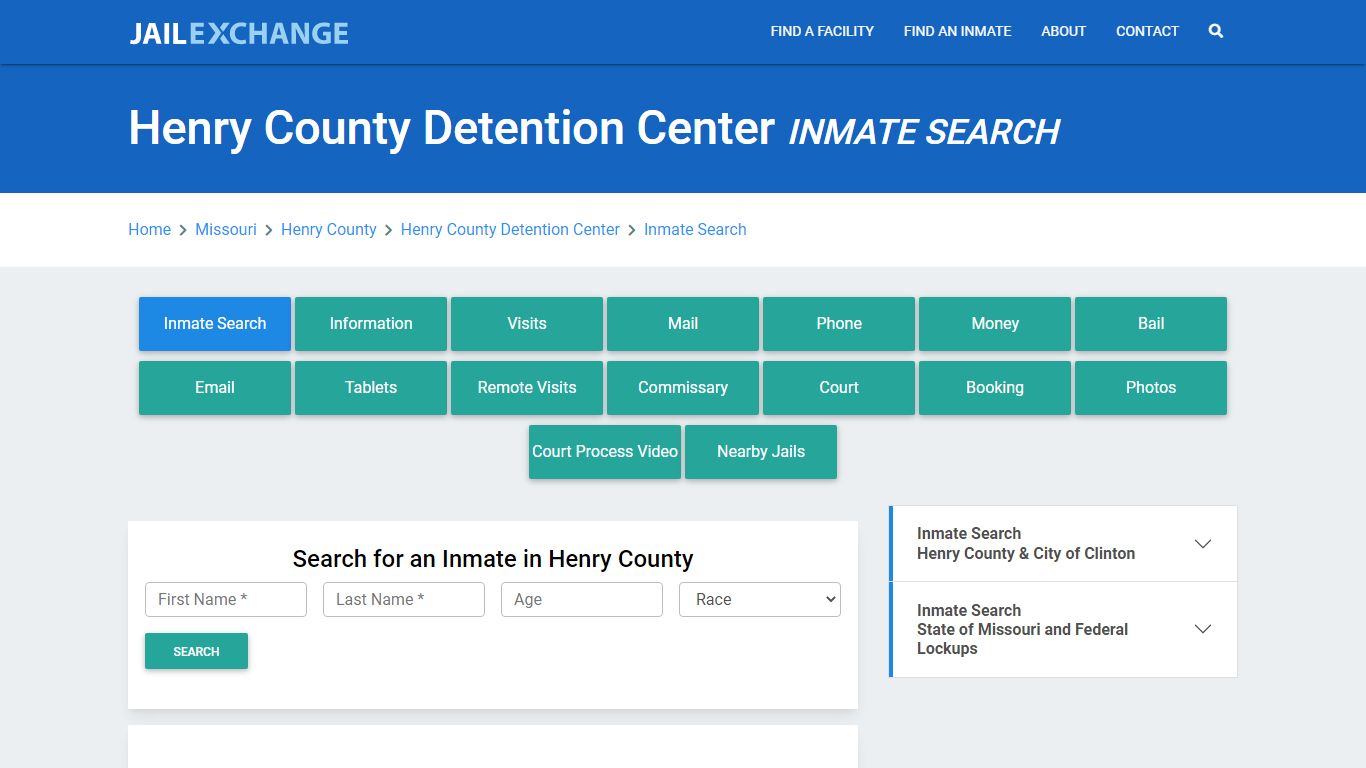 Henry County Detention Center Inmate Search - Jail Exchange